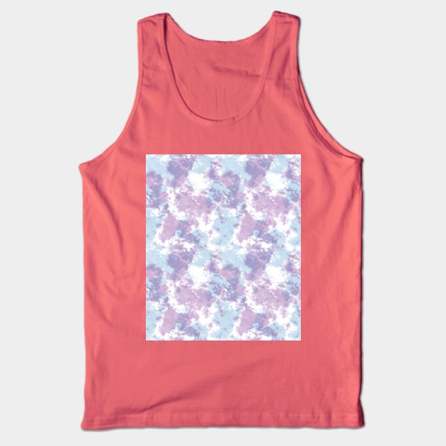 Soft Blue and Purple Tie-Dye Tank Top by Carolina Díaz